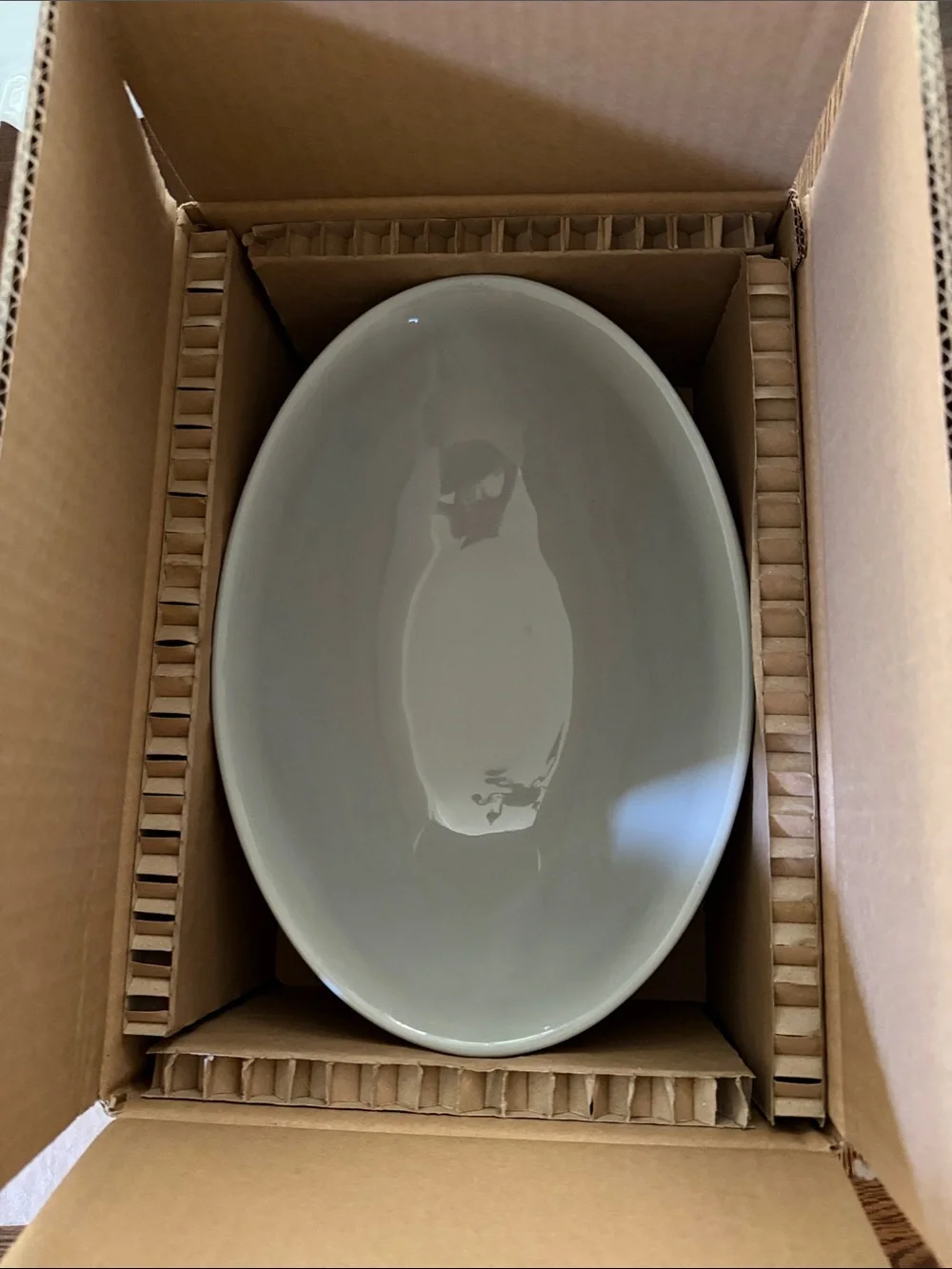 NWT Pottery Barn Cambria Oval Handcrafted Serving Bowl, Gray (retired color)